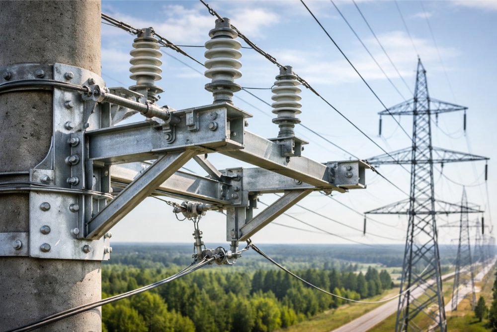 Использование траверс для прокладки линий электропередачи